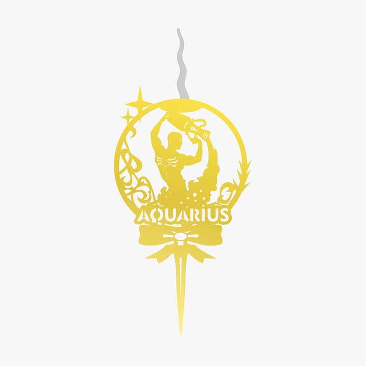 Aquarius for wholesale by Food safe Cake Topper