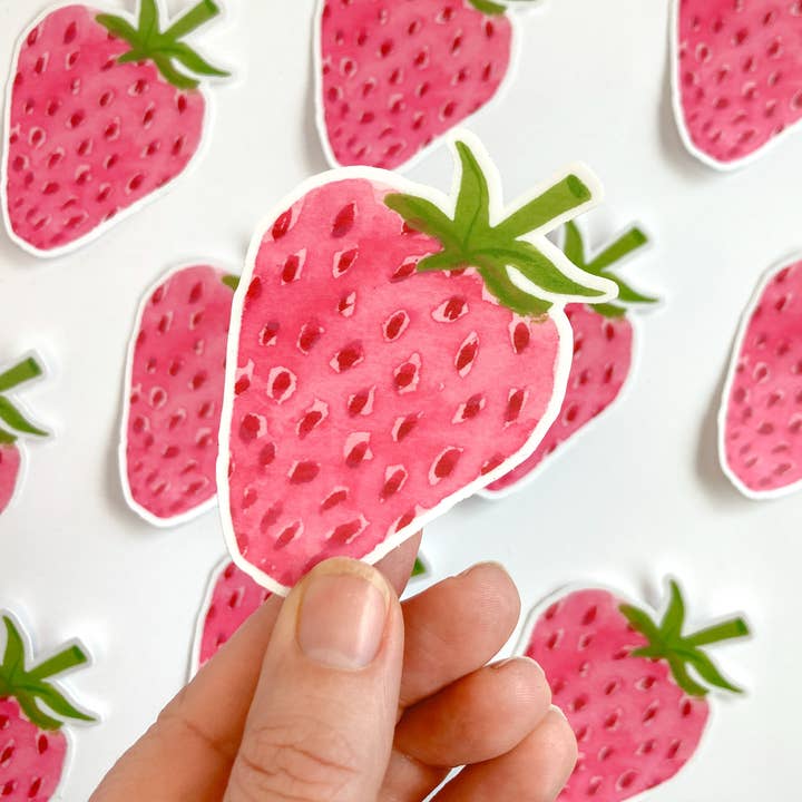 Sweet Strawberry Sticker for wholesale by In My Backyard