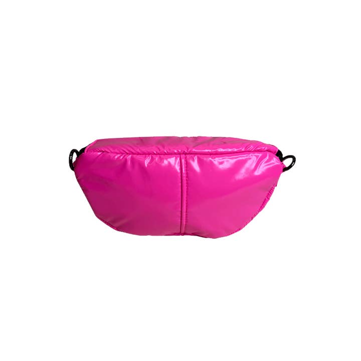 AHDORNED – Großhandel Bauchtasche – Damen – Rachel Puffy Tragetasche/Hüfttasche mit zwei Taschen und schwarzem Kunstharz Cha
