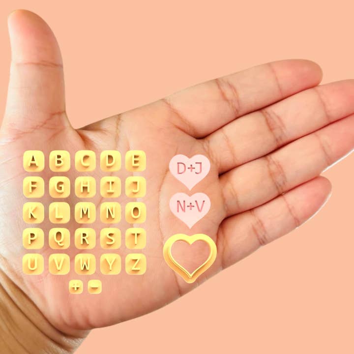 Timbro a forma di cuore con taglierina per la vendita all'ingrosso da parte di Roussell Prints and Demand LLC