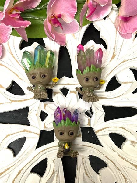 Aura Song Gifts - Wholesale Decorative Figurine - Aqua Aura on Clear Quartz Groot Figurine3