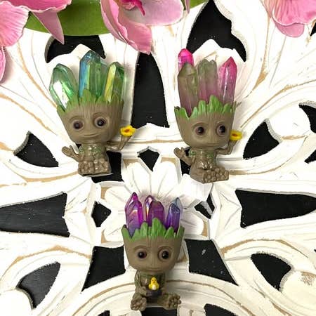 Aura Song Gifts - Wholesale Decorative Figurine - Aqua Aura on Clear Quartz Groot Figurine3