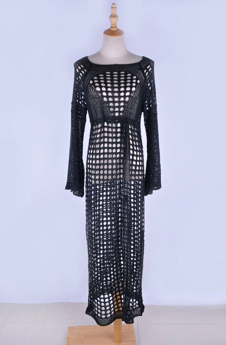 Miss Sparkling – Engroshandel Strandbadekåbe – Dame – Hæklet maxi cover op0