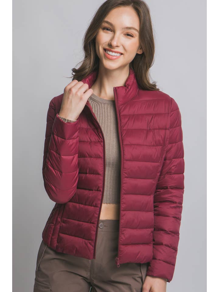 Peace Love Line - Wholesale Puffer Jacket - Women's - PL4300 - LT WEIGHT LONG SLEEVE PUFFER JACKET6