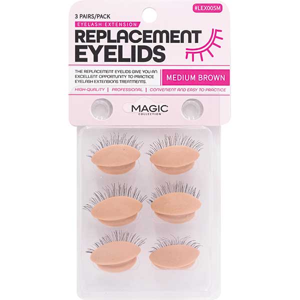 The TRAINING EYELASH REPLACEMENT LIDS 3 PAIRS UNIT L for wholesale by Majestic Wholesale