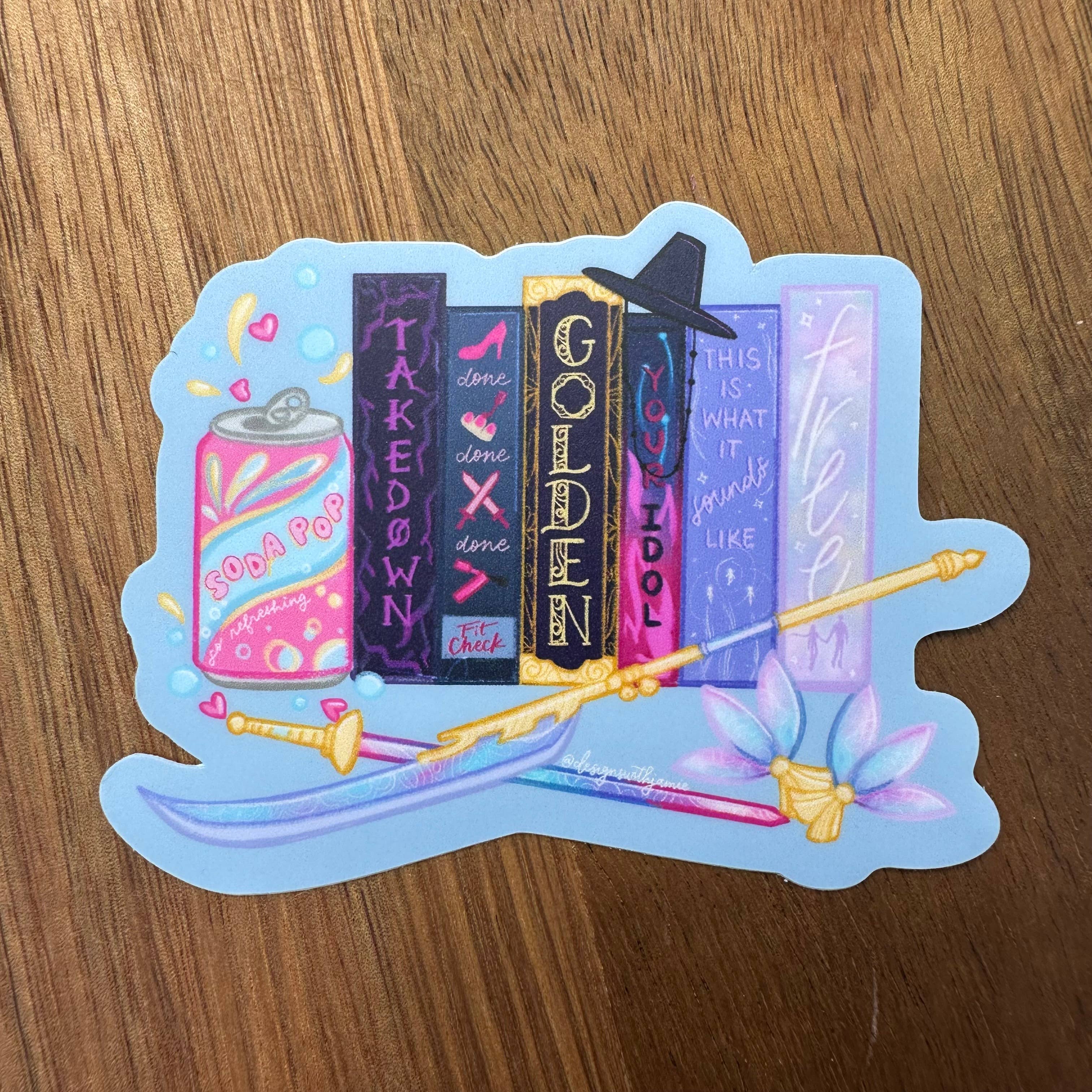 Designs with Jamie – Adesivo por atacado – Autocolante do Livro Caçadores de Demónios KPOP2