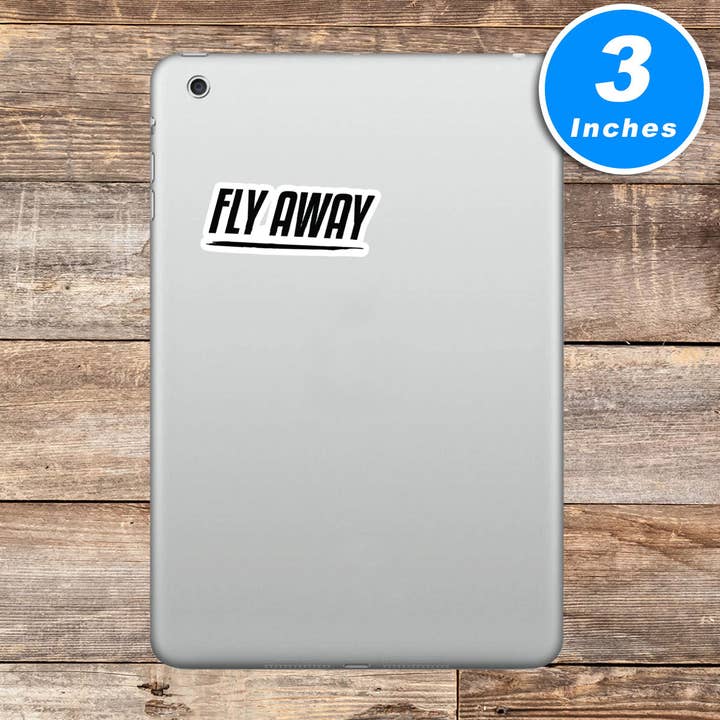 FunPopStickers - Venta al por mayor Pegatina - Fly Away Travel Wanderlust, paquete de 3, juego de pegatinas de vinilo para portátil de 2,5, 3 y 4 pulgadas, calcomanías Travel Wanderlust para portátil, teléfono, botella de agua, coche y más (paquete de 3)