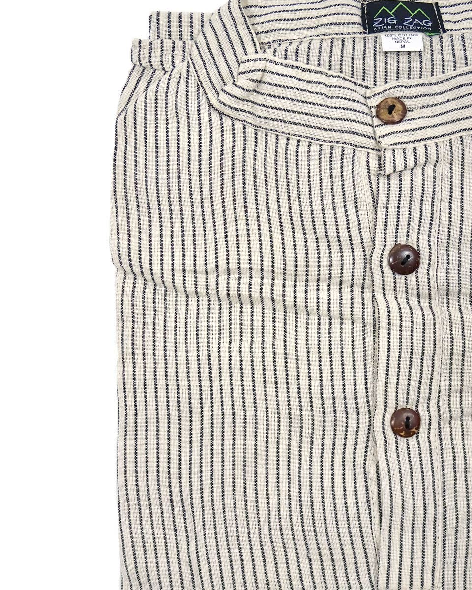 Zig Zag Asian Collection - Wholesale Button Down Shirt - Men's - Striped Cotton Kurta16