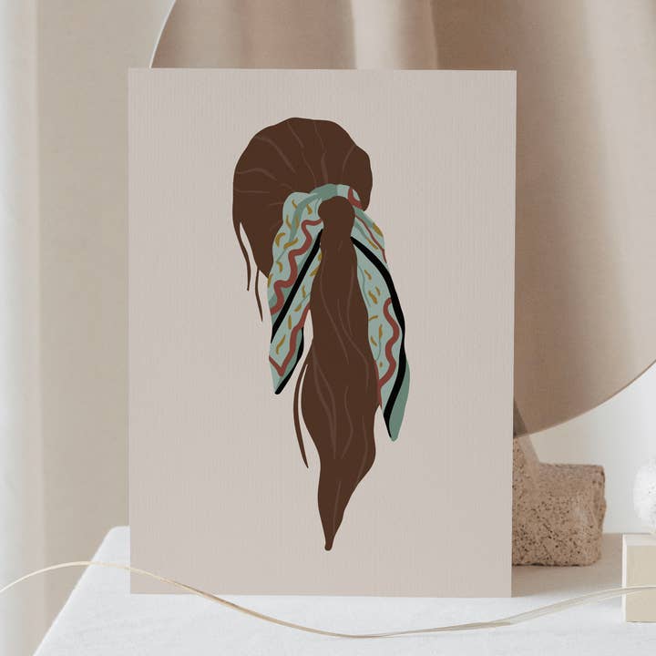 Boho Ponytail Art Print for wholesale by Coral Cove Studio