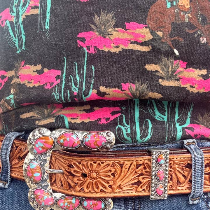 Sterling Kreek - Wholesale Belt Buckle - Women's - Buckle Up Belt Buckle Pink0