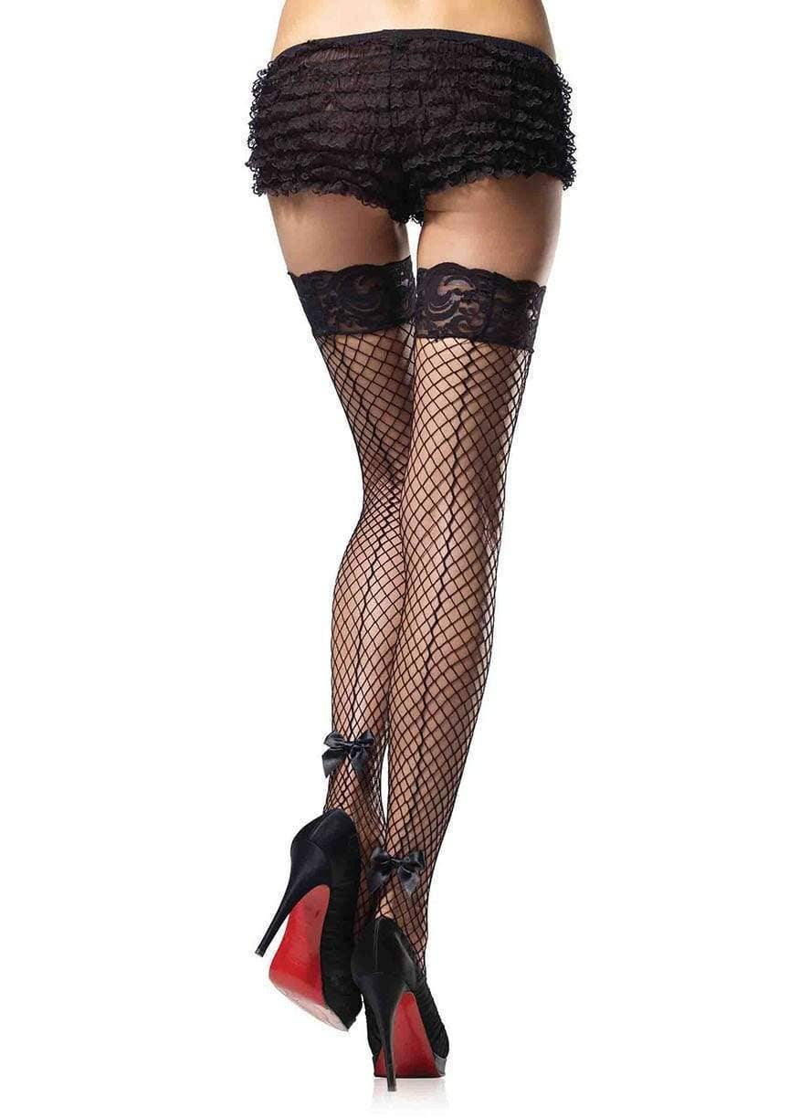 Black Tessa Net Thigh High Stockings for wholesale on Faire1