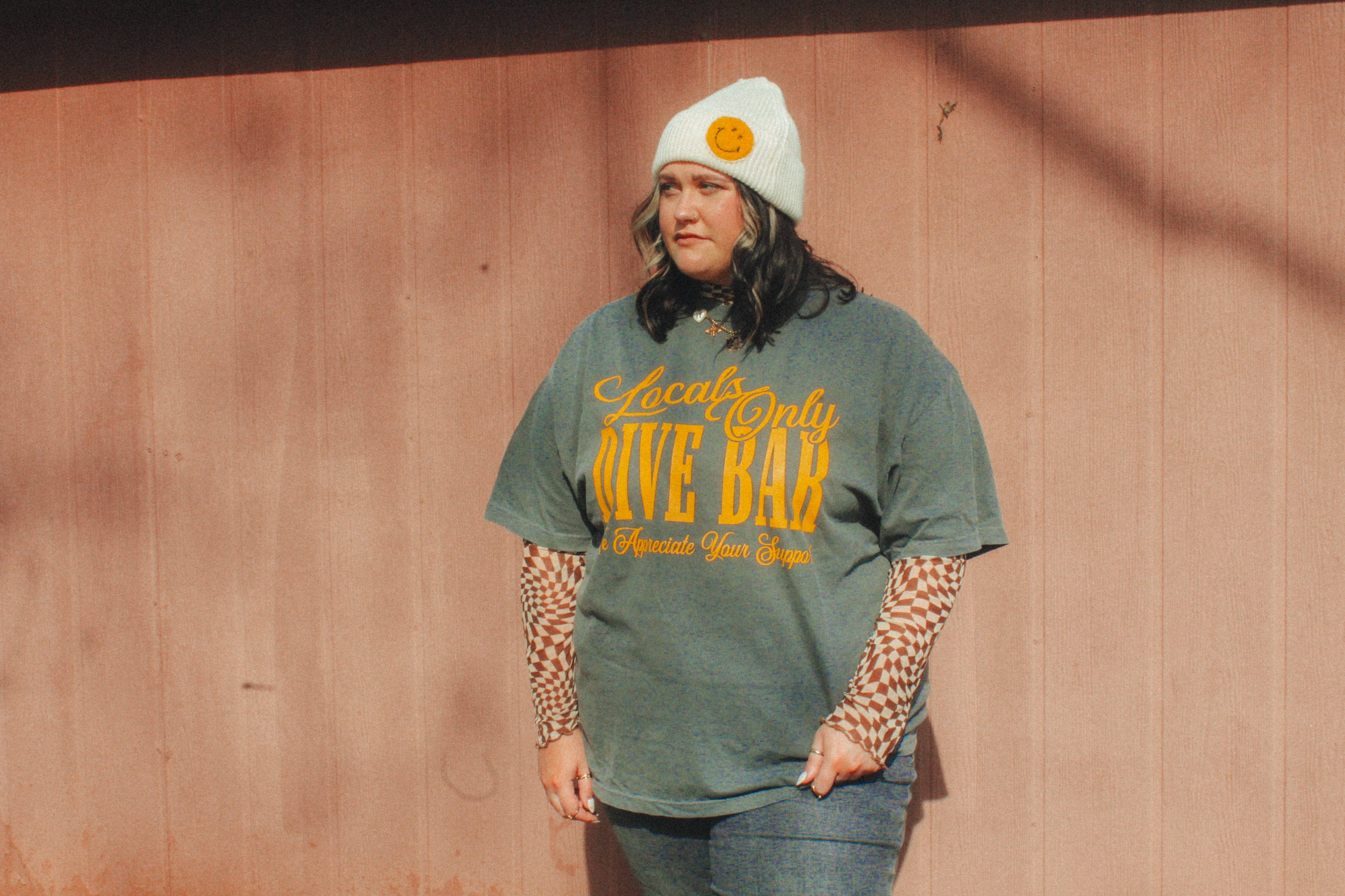 The Clandestine Underground - Wholesale Screen Printed T-Shirt - Unisex - Locals Only Dive Bar, Western Oversized TShirt