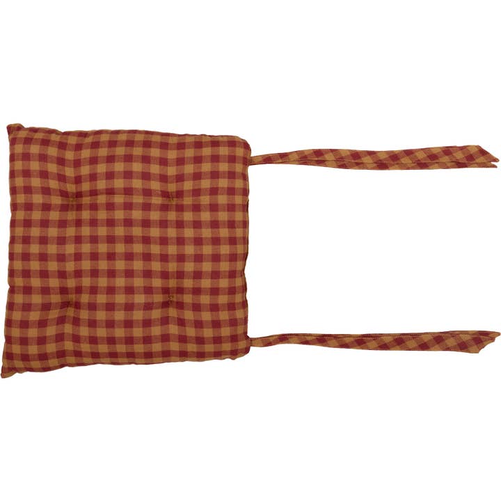 VHC Brands - Wholesale Chair Cushion - Burgundy Star Chair Pad