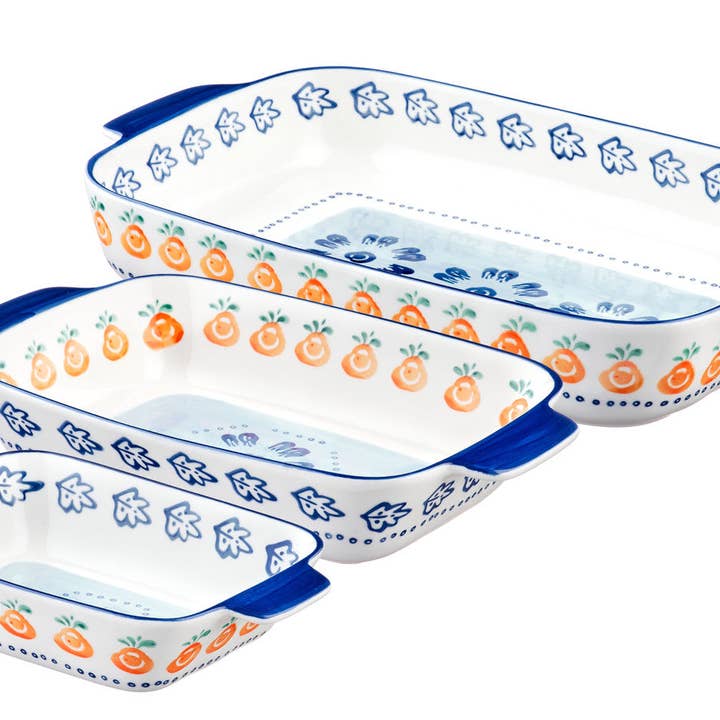 Conjunto de travessas para forno NAPOLI - 3 peças - Citrino por atacado de Björn