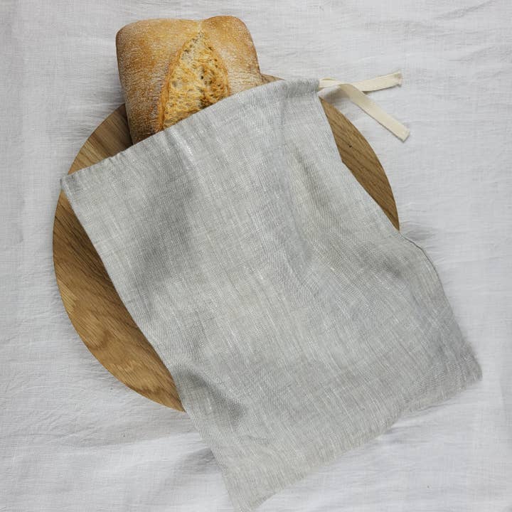 NAMUOS - Wholesale Food Storage Wrap/Bag - Natural linen bread bag I Reusable food storage