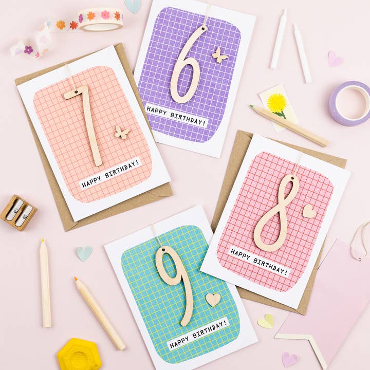 Daisycat – wholesale Birthday card – Age 7 Birthday Card - 7th Birthday2