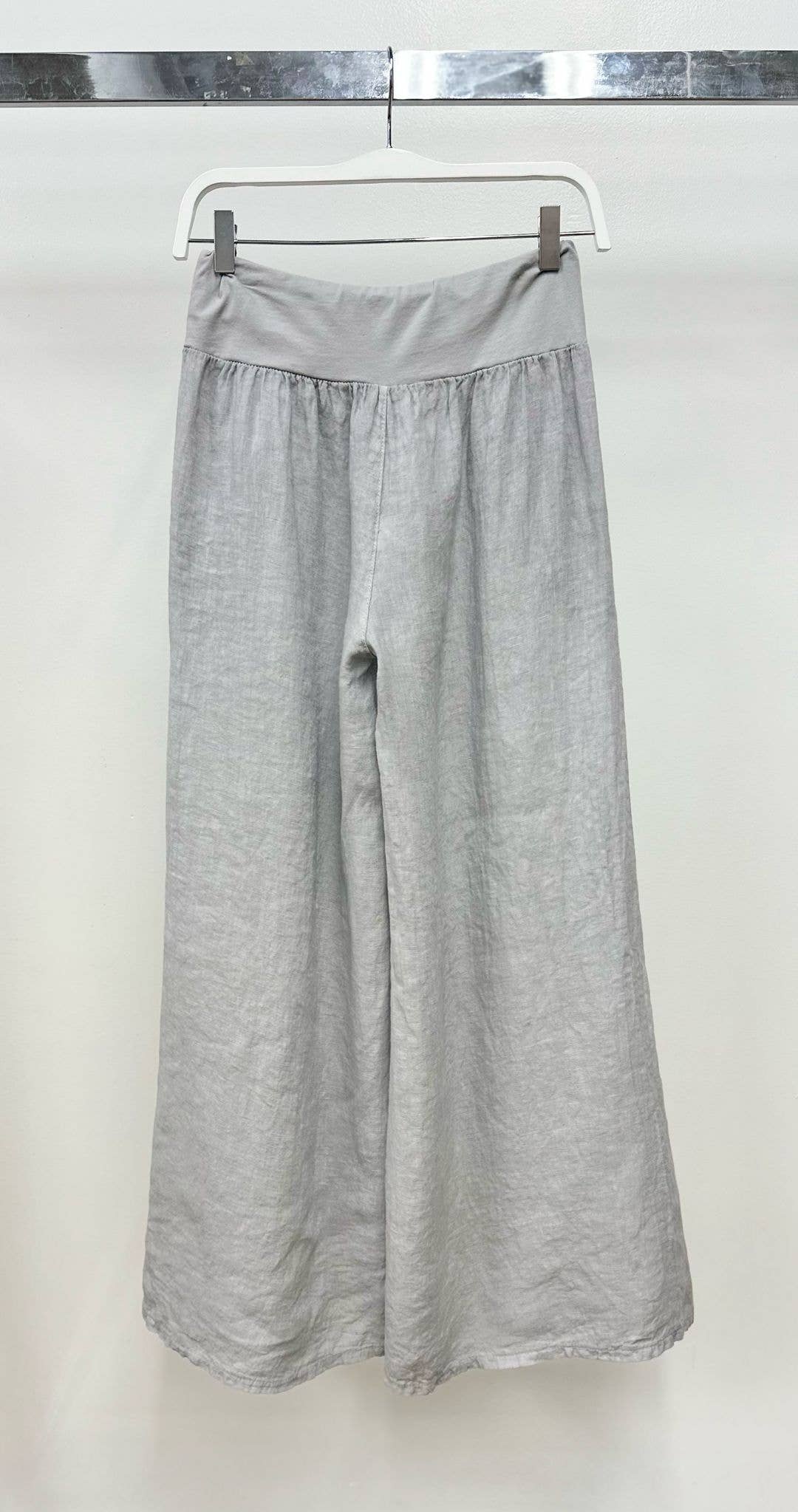 VENTI6 - Wholesale Pants - Women's - SOLID LINEN STRETCH WAISTBAND PANTS (8730-SOLID)26