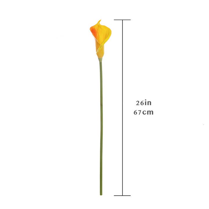 Sun Decorer - Wholesale Artificial Flowers - 26 inch Tall Artificial Calla lily Flower Stems (Set of 3)