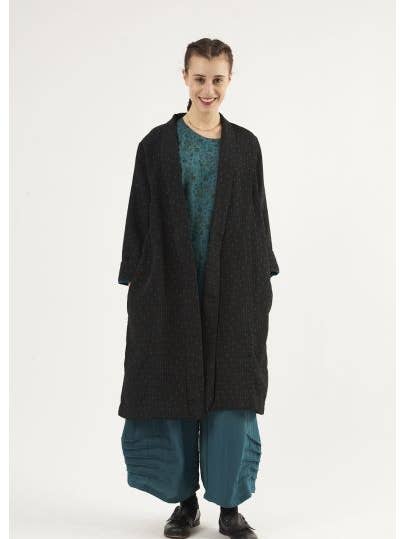 PANTALONI IN VISCOSA PLISSETTATA MUSE/43 TURQ OS/202A per la vendita all'ingrosso da parte di NID D'ABEILLE