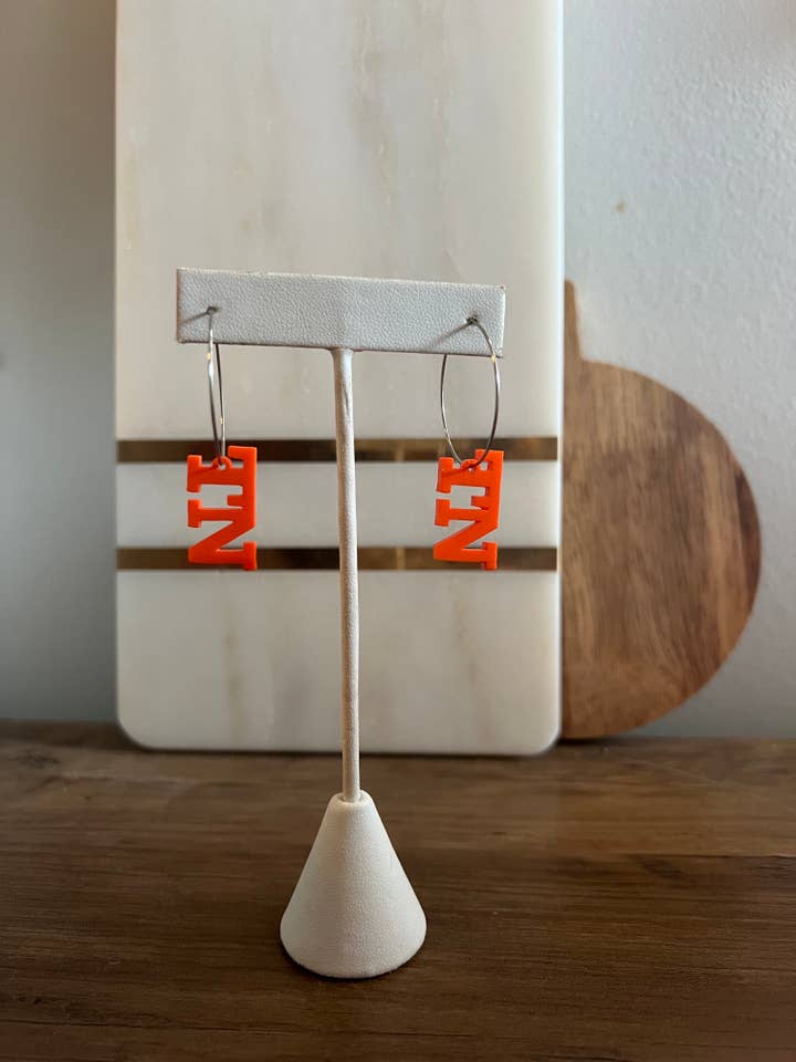 TN Hoop-örhängen, Tennessee Vols örhängen, City örhängen för wholesale av Elby Designs