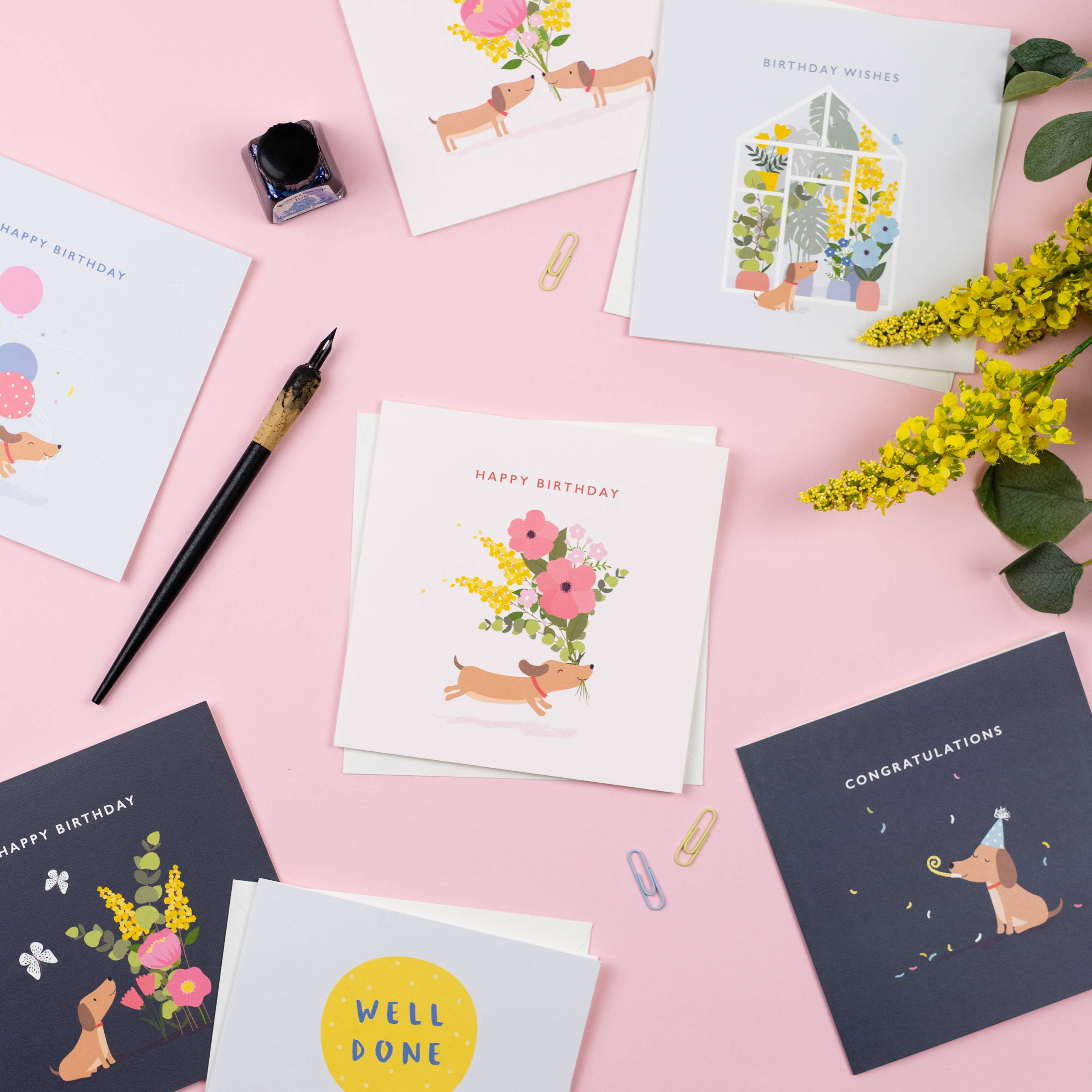 Klara Hawkins - Wholesale Birthday Card - Dog Birthday Wishes Card | Little Dog with Birthday Balloon2