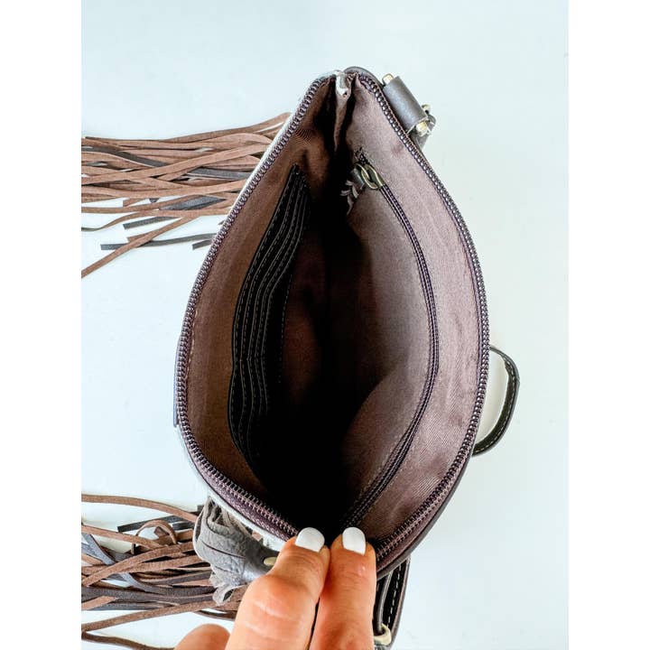 Boho Ranch Shop - Wholesale Crossbody Bag - Women's - BLANCA CROSSBODY PURSE Leather Cowhide crossbody Messenger5