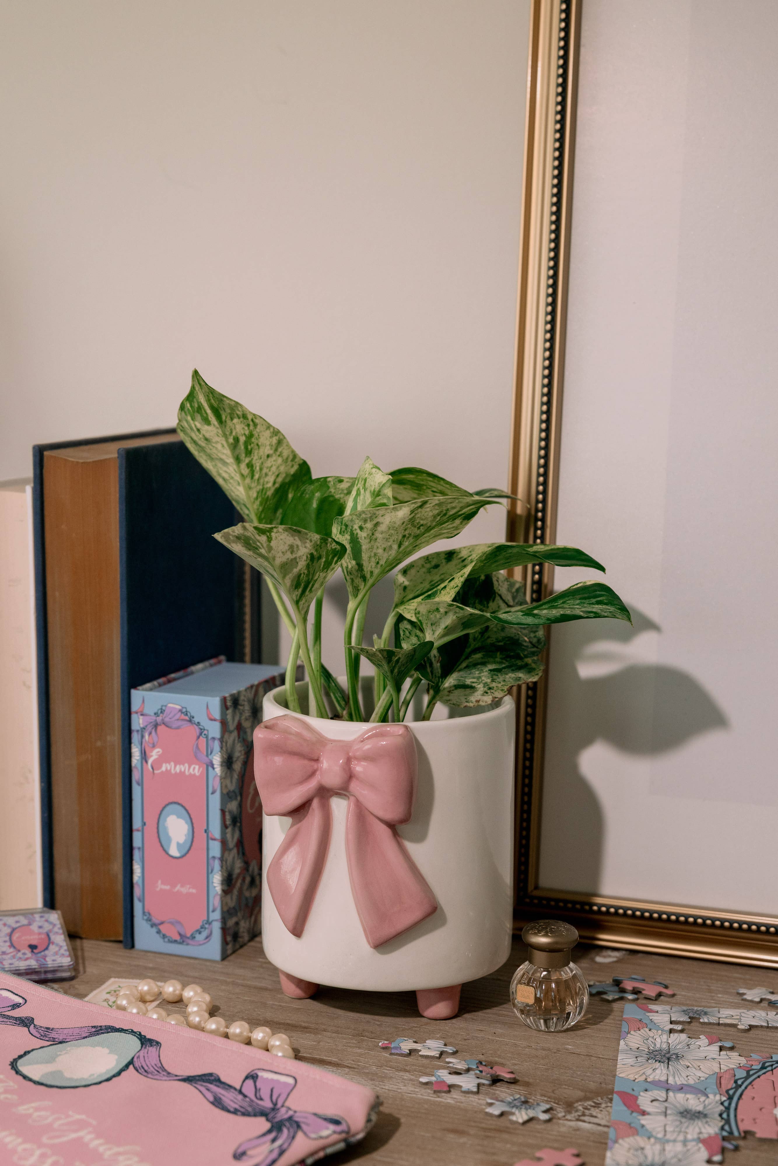 Steel Mill and Co. - Vente Jardinière - Jardinière à pied, Nœud rose2