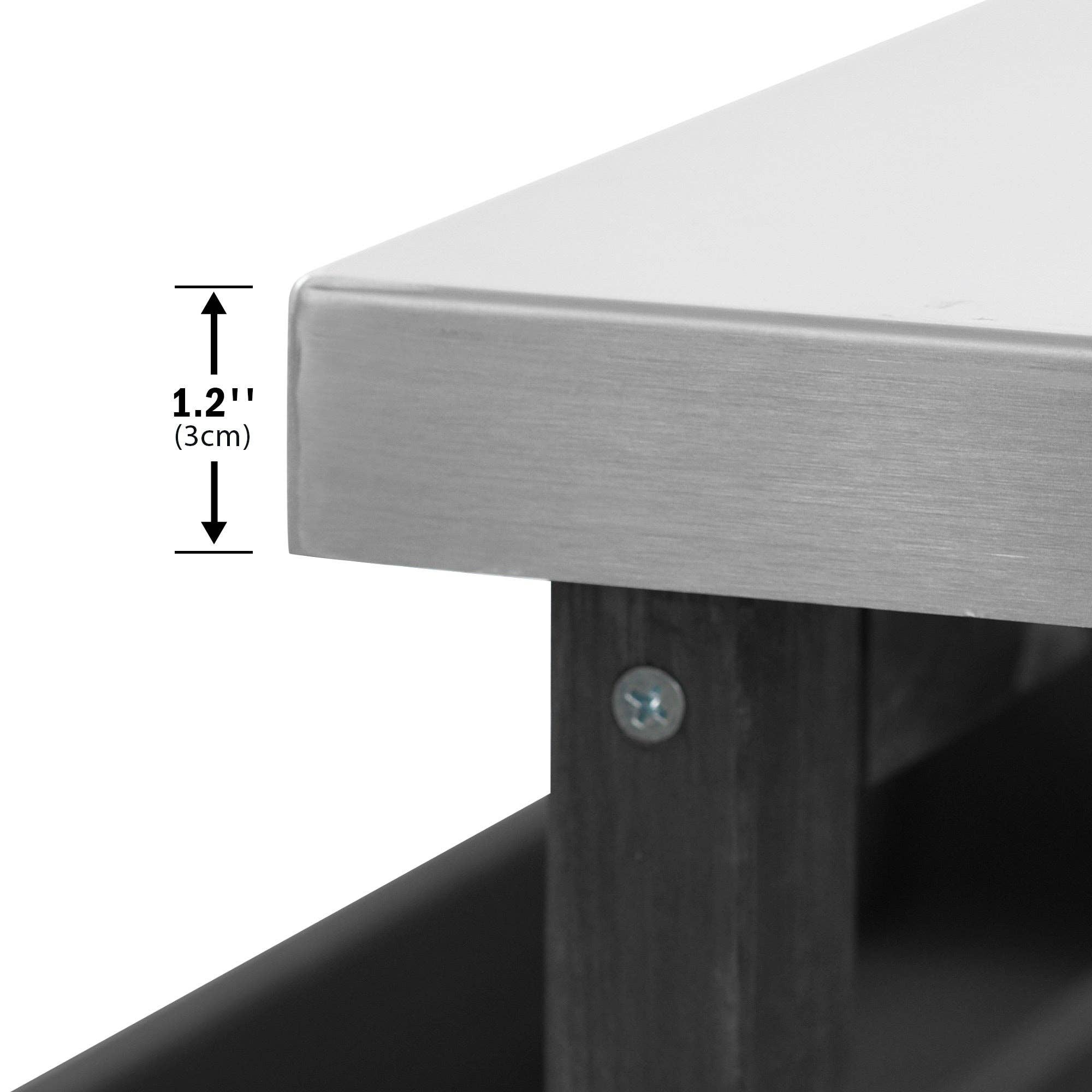 39F Inc. - Wholesale Outdoor Grill Tools - Farmhouse Solid Wood Outdoor Kitchen Island with Steel Top8