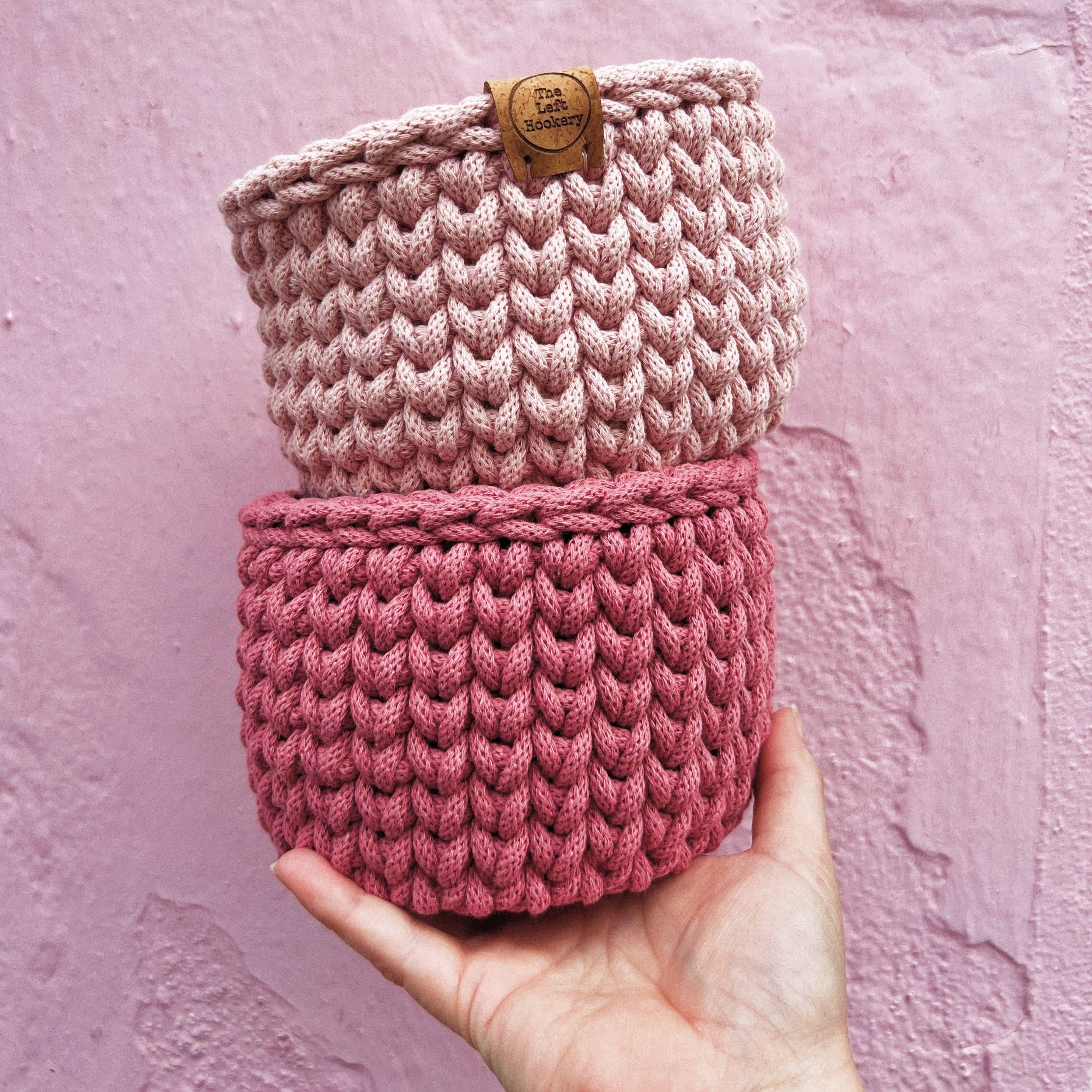 Small Crochet Basket Kit for wholesale by The Left Hookery