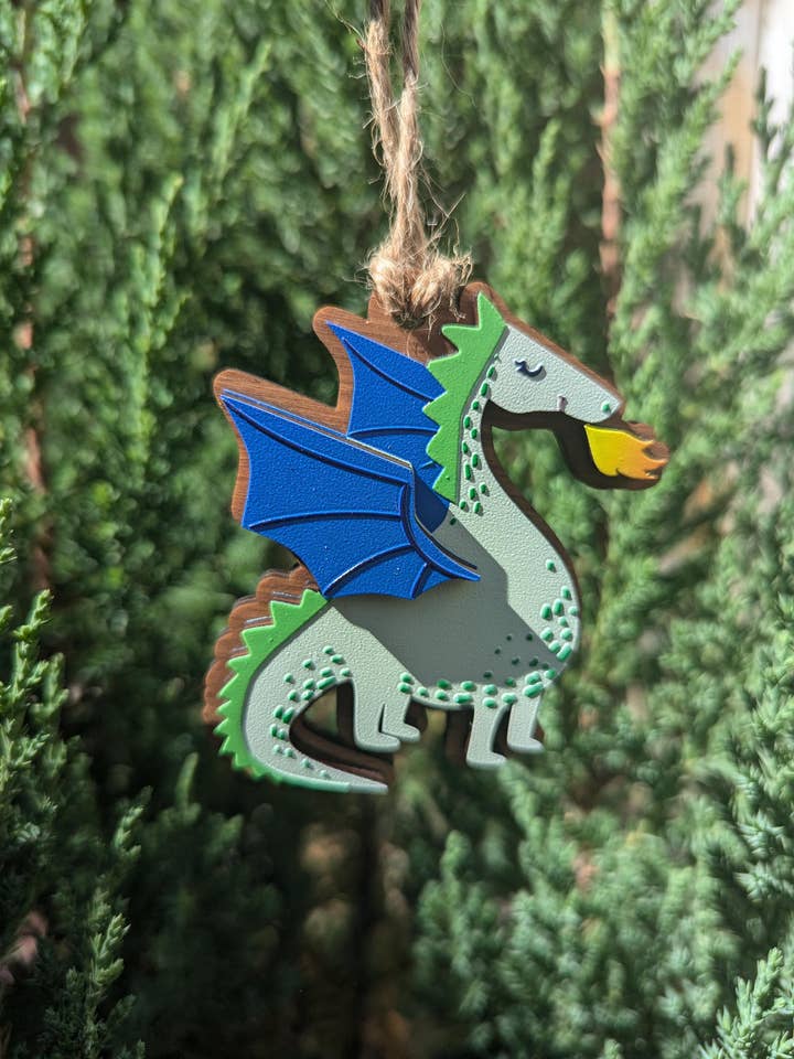 Dragon Christmas Ornament for wholesale by The Little Ornament Shop