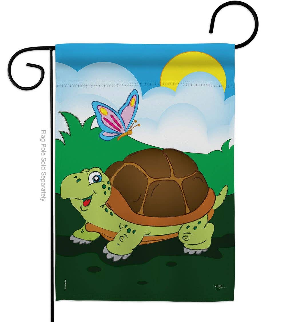 Two Group Flag Co - Vente Drapeaux - Drapeau de décoration d'amis de jardin avec animaux tortues0