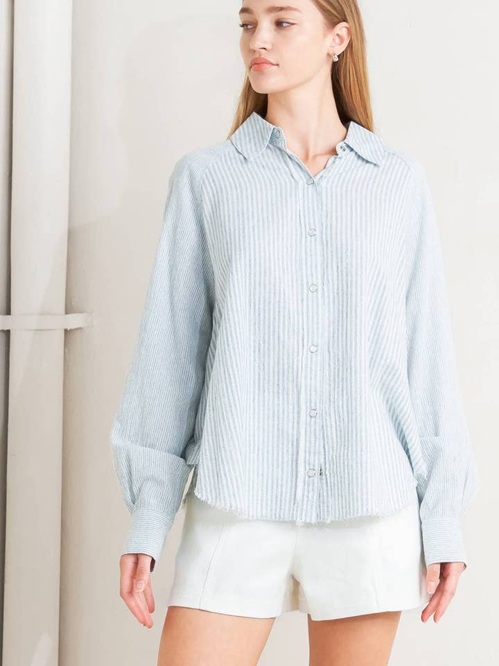 An oversized woven top - FT1095 for wholesale by FLYING TOMATO