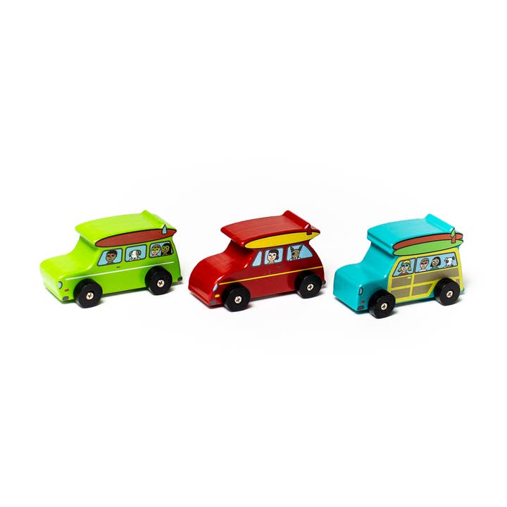 Jack Rabbit Creations - Wholesale Toy Car/Truck - Kids - Pull Back Surfer Vans Refill - Set of 24
