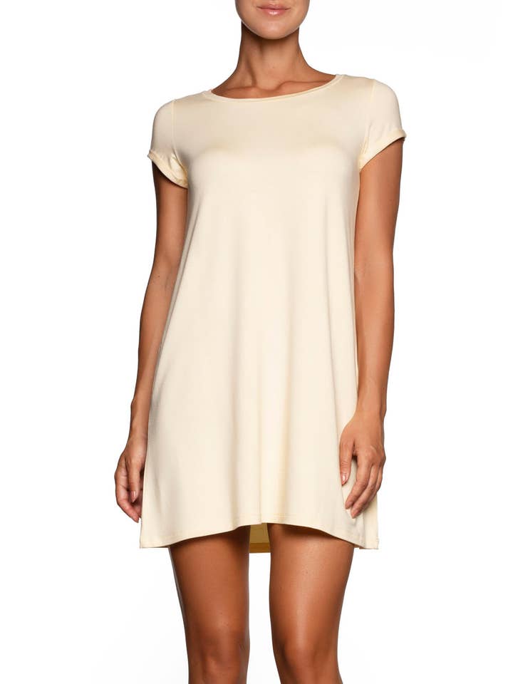 Vestido corto Abelia de bambú tipo camiseta para venta al por mayor de Coco and Kandy