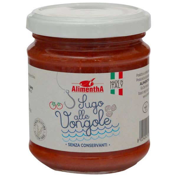 Gourmet Food Solutions, Inc. - Wholesale Sauce - Italian Clam Tomato Sauce | Alimentha, 4.5oz glass0