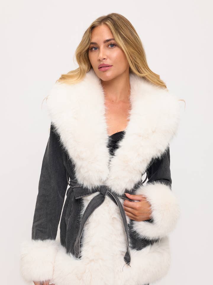 CLADJ0009: Arctic Boulevard Denim Parka for wholesale by Coalition Apparel Inc