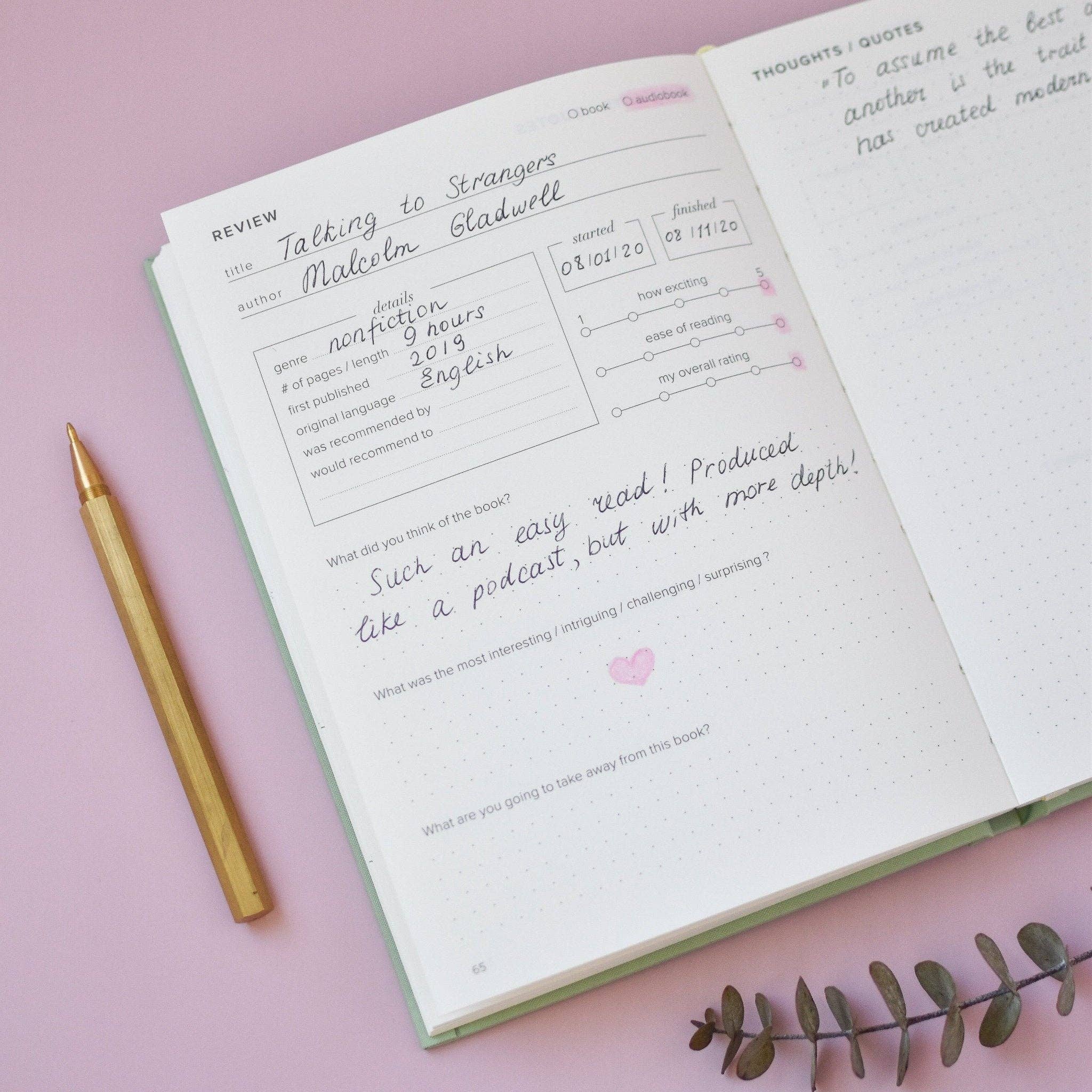 Kunitsa Co - Wholesale Journal/Diary - Reading Journal (Original)5