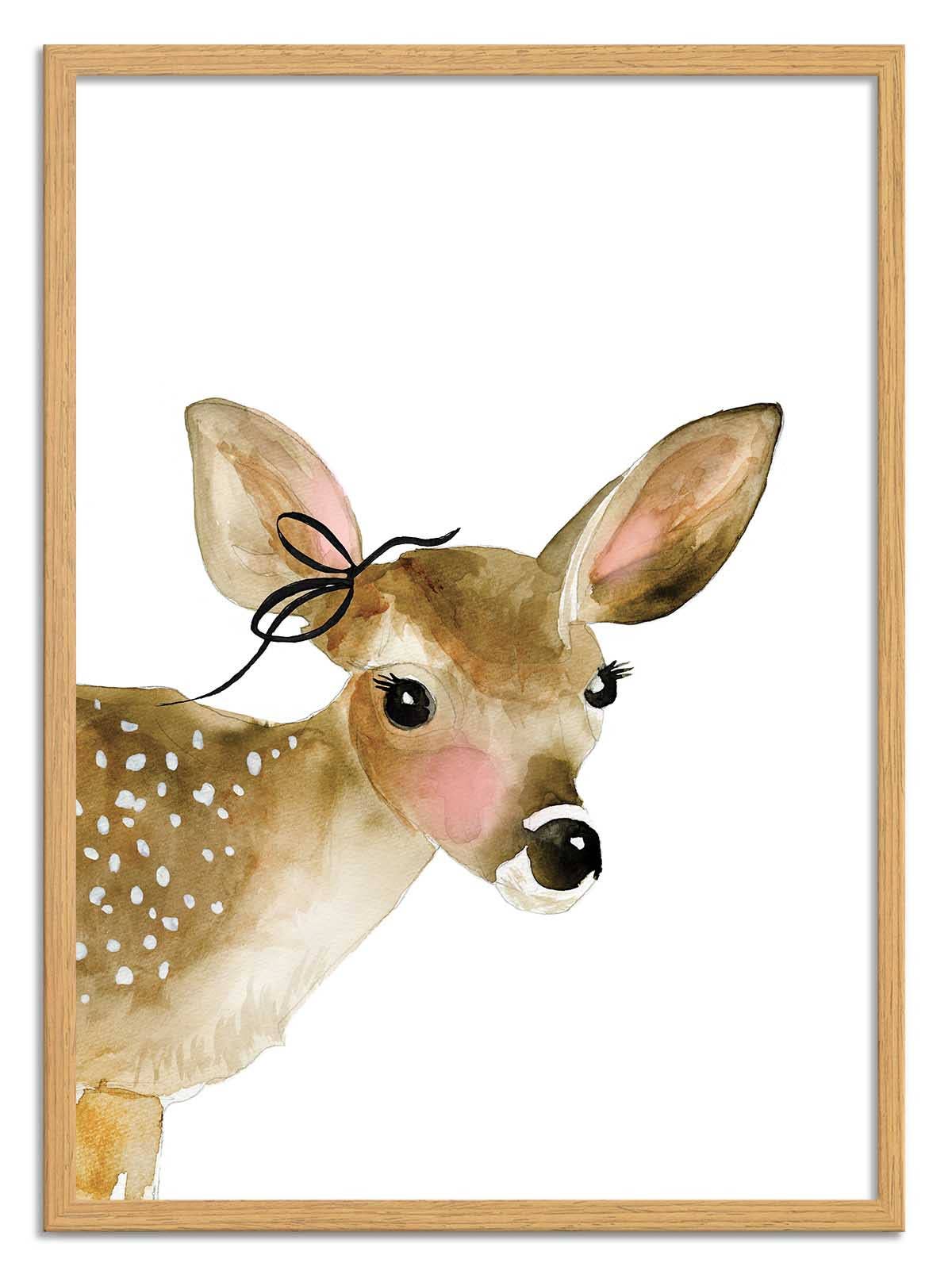 Wall Editions - Wholesale Poster - Art-Poster - Fawn with bow - Mercedes Lopez Charro3