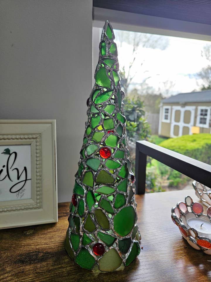 Seaglass Christmas Tree (Medium) for wholesale by Barbs Crazy Crafts