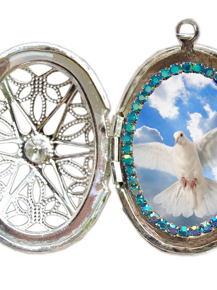 Medaglione in acciaio inossidabile Holy Spirit - coll per la vendita all'ingrosso da parte di MariaSantissimaShop