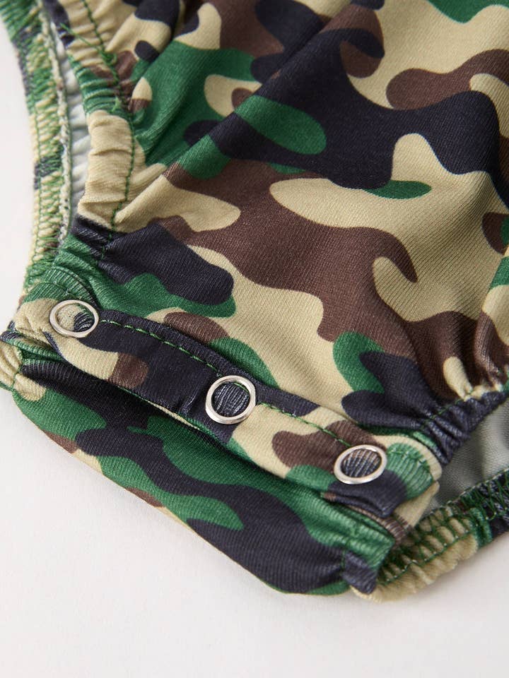 Rylee Faith Designs - Wholesale Bodysuit (Non-Footed) - Baby - Camouflage Duck Smocking Embroidery Girls Romper9