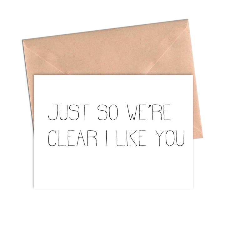 Carte Just So You Snow I Like You Funny Love pour la vente par Crimson and Clover Studio