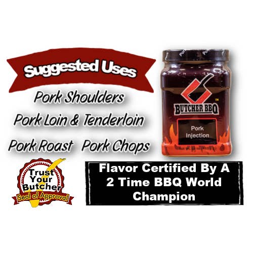 Butcher BBQ Inc - Wholesale Marinade - Pork Injection 16oz Use for Smoking Loins and Shoulders2