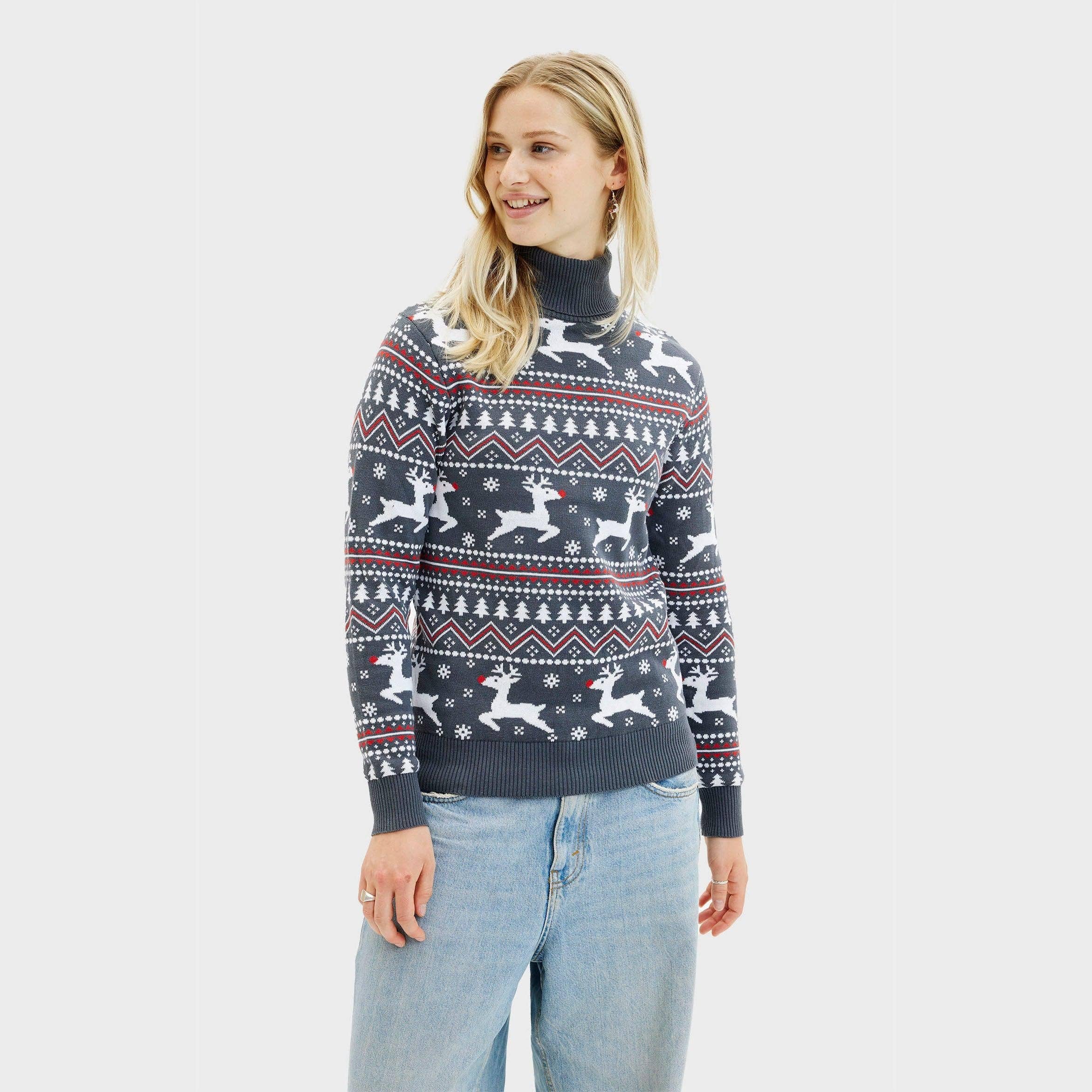 Happy Seasons – Engroshandel Pullover - Herre – The Stylish Highneck Christmas Sweater – Women2