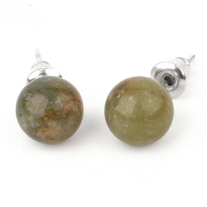 Mio Queena - Wholesale Stud/Post Earrings - Natural Stone Crystal Ear Studs2