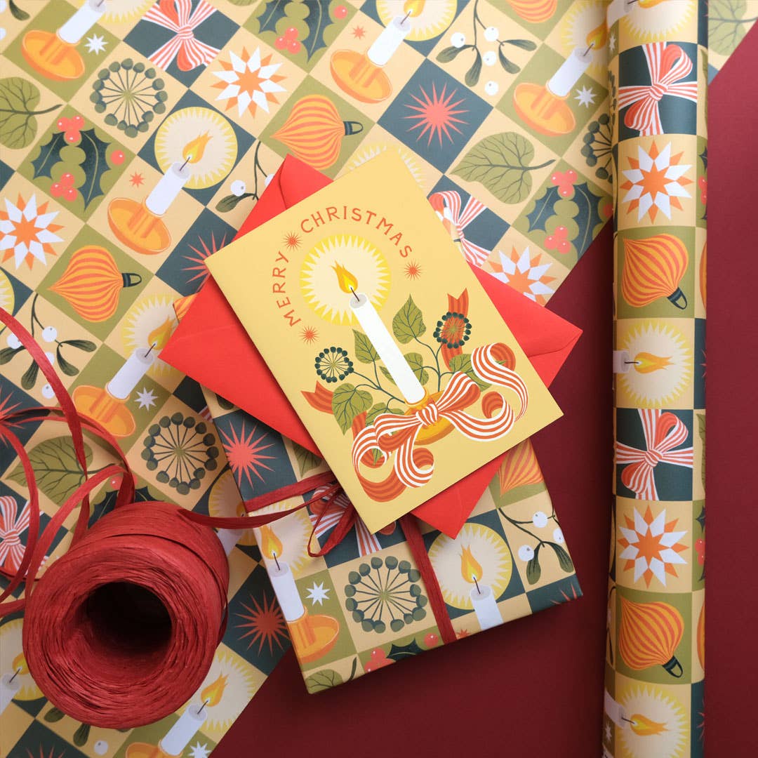 Printer Johnson Ltd - Wholesale Flat Wrap - Christmas Chequerboard | Gift wrap, wrapping paper3