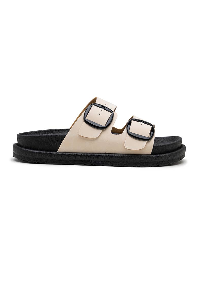 LADY GLORY - Wholesale Sandals - Women's - Flat mules with double buckles – Comfort and casual style20