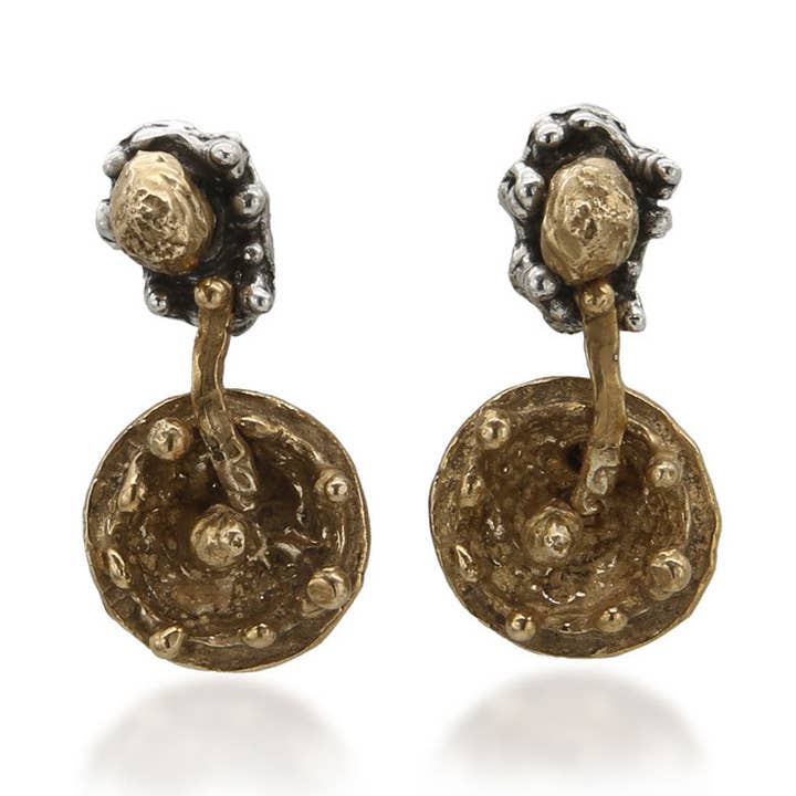 Hängande örhängen Sten i dammen brons och silver 925 - ORA128b för wholesale av Mandile Gioielli