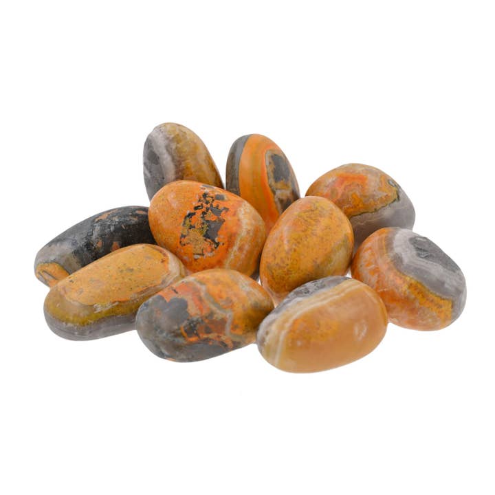 Bumblebee Jasper Tumbled Stones - 1/2 lb for wholesale by Rock Restock