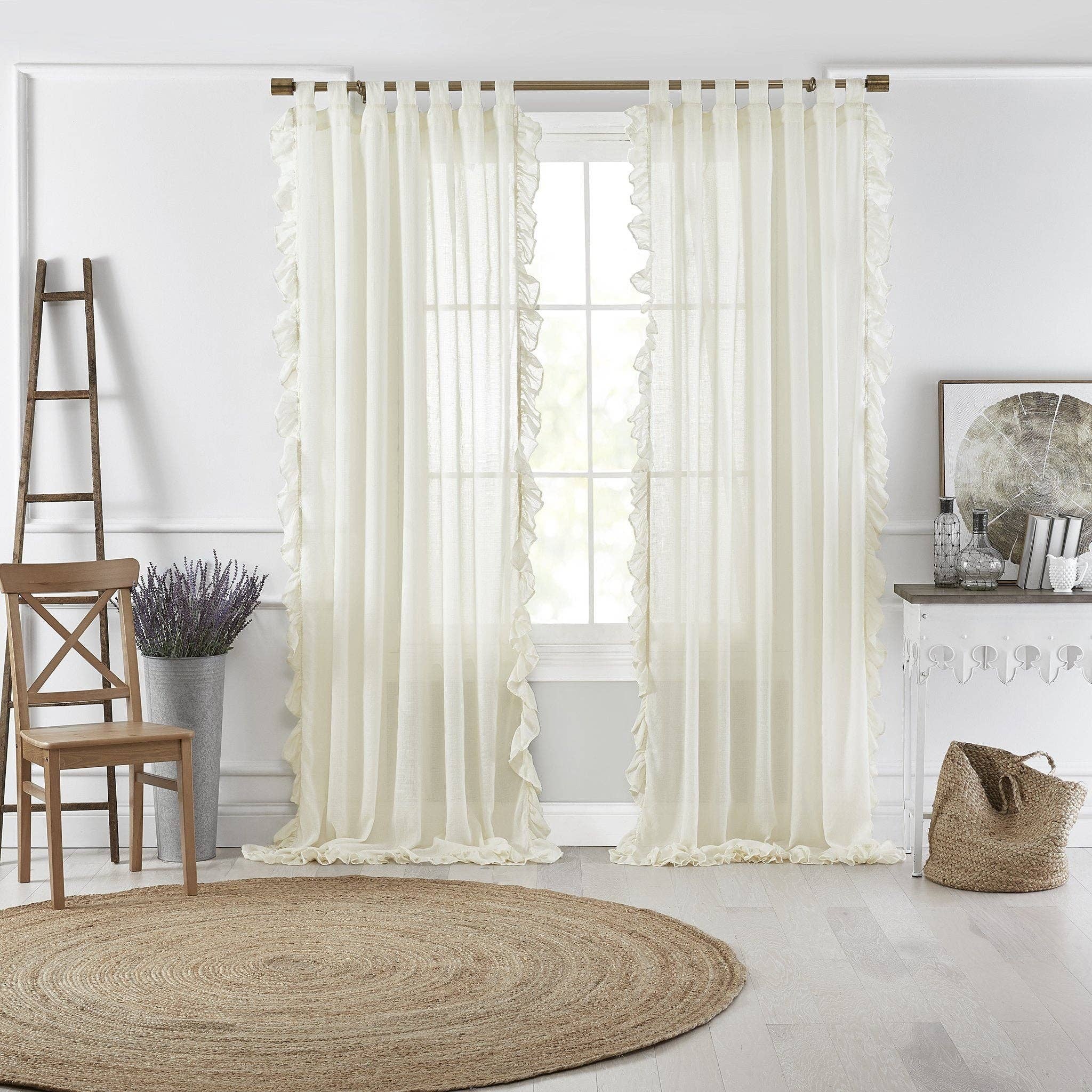 Threadmade Home - Wholesale Curtain - Bella Tab-Top Ruffle Sheer Window Curtain4